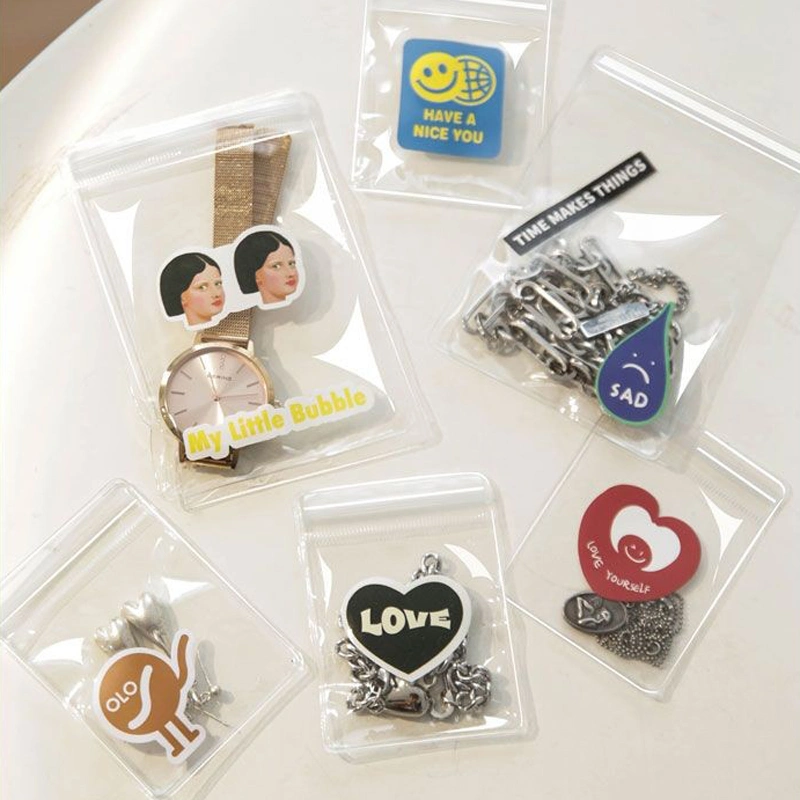 2023 Customize Design of The Plastic Zipper Jewelry Bag Earing Bag